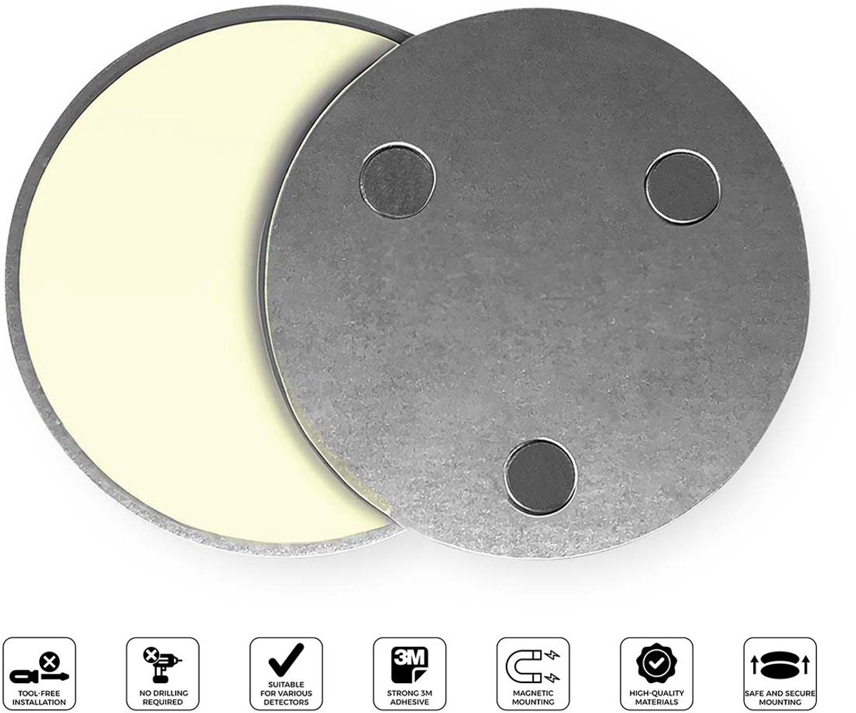 Alecto Magnetische Montageset voor rookmelders en koolmonoxidemelders - Ophangen zonder boren - SMK10