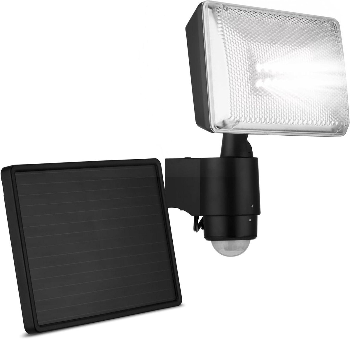 Led Spot Zonne-energie - Buitenlamp Bewegingsmelder - Veilige Buitenverlichting - Flexibele Plaatsing - 480 Lumen - Antraciet