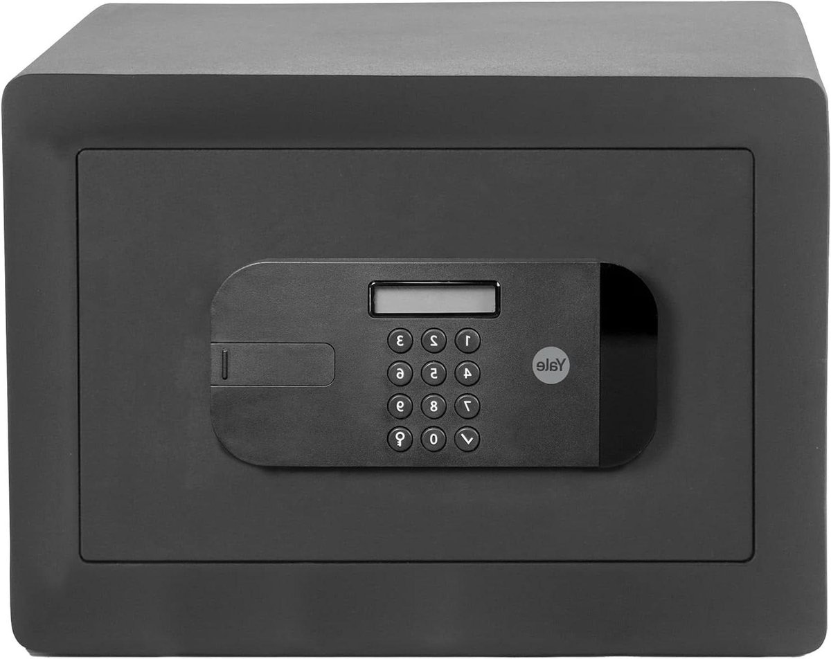 Elektronische Kluis - Veiligheidskist Thuis - Waardevolle Spullen Beveiligen - Lasergesneden Deur - 20.5 Liter Capaciteit - Zwart