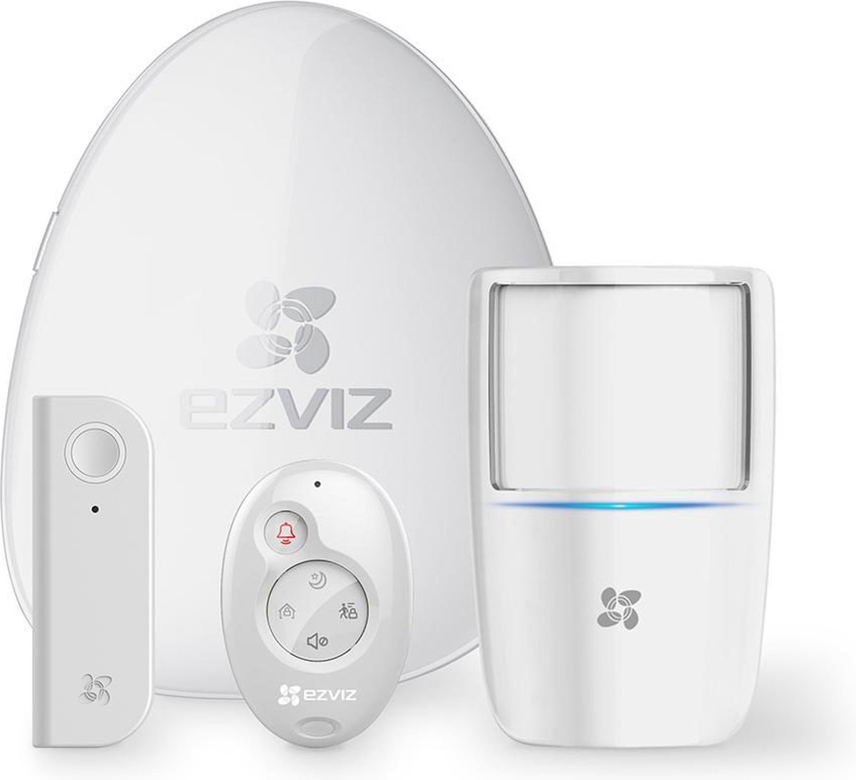 EZVIZ Alarm starter kit WiFi met Alarm Hub, PIR- en deur-detector